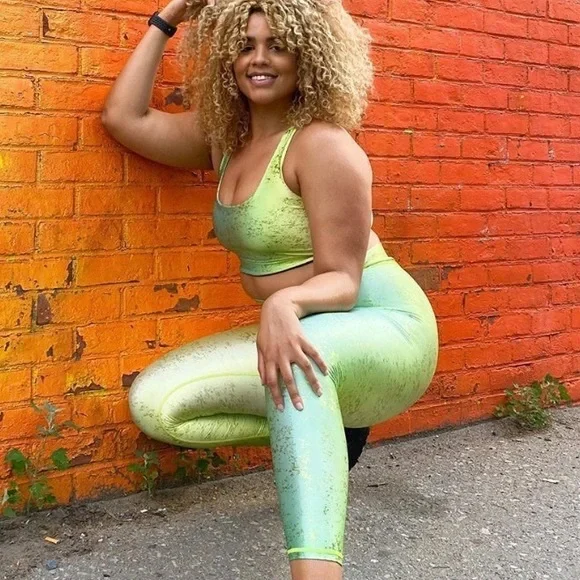 NWT Terez Fantasy Balayage Foil-Print Leggings - Picture 3 of 7